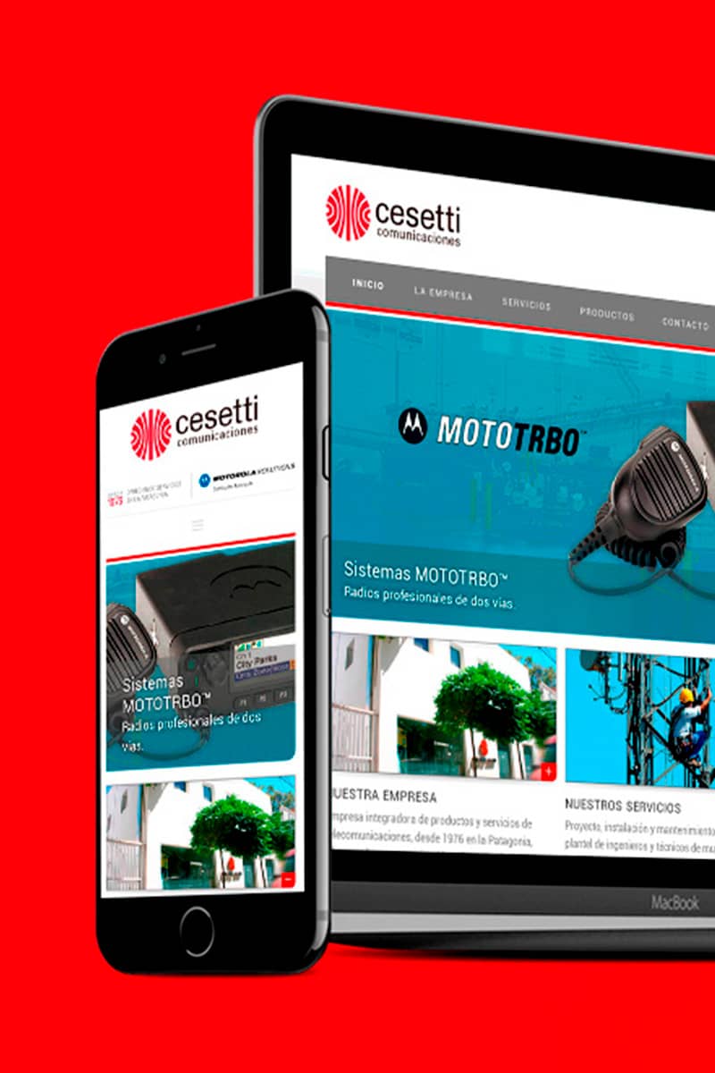 Sitio web de Cesetti Comunicaciones